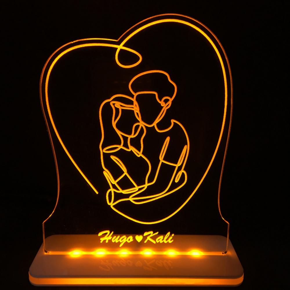 Luminária Presente Romântico Luminarias Personalizadas