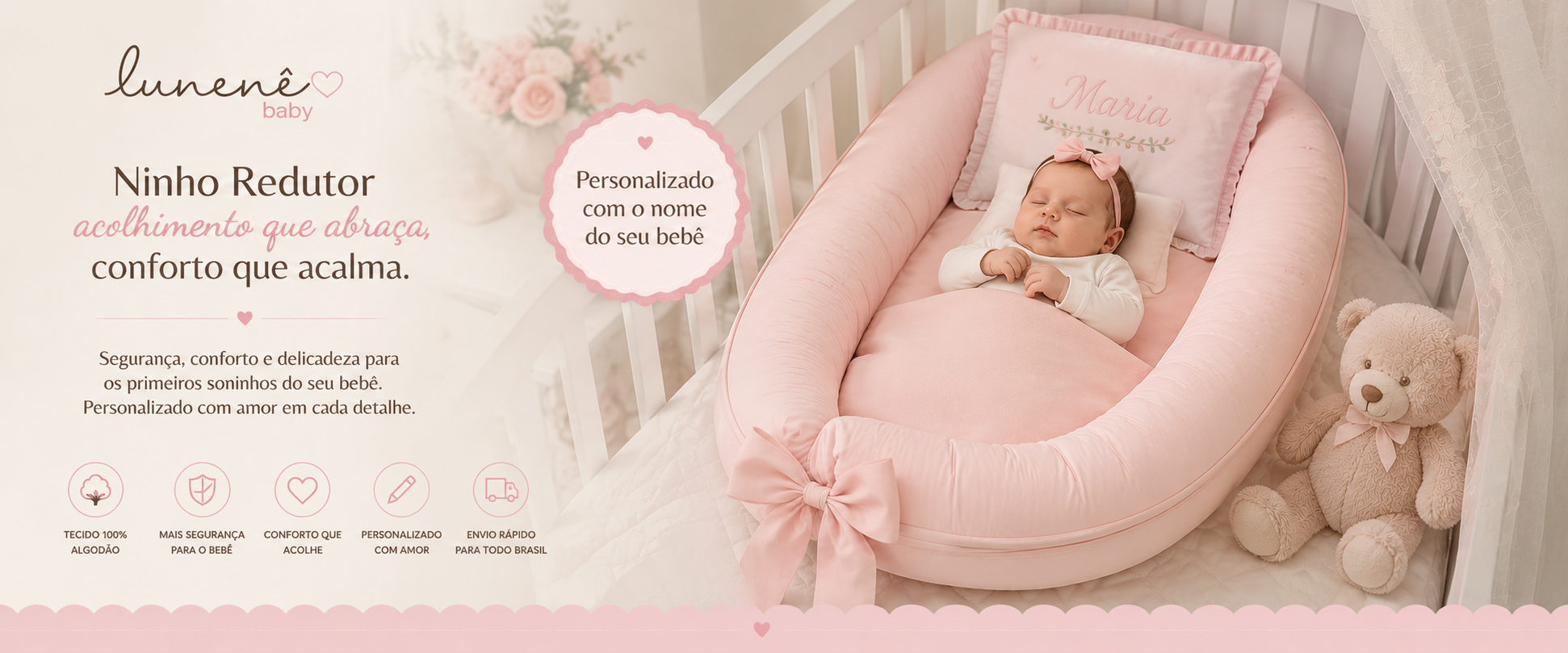 Ninho Redutor para Bebê Menina