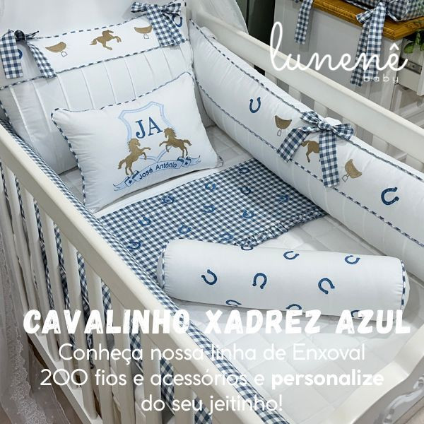 banner principal - julho 26 - Coleção Cavalinho Xadrez Azul