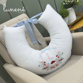 Almofada de Amamentação Azul Xadrez 200 Fios 4599