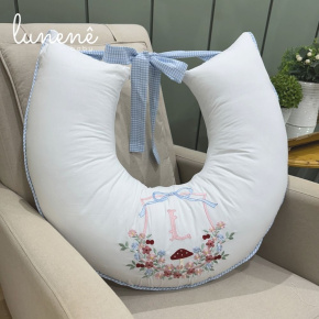 Almofada de Amamentação Azul Xadrez 200 Fios 4599