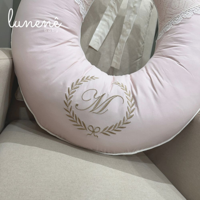 Almofada de Amamentação Babadinho Baby Rose 200 Fios 2946