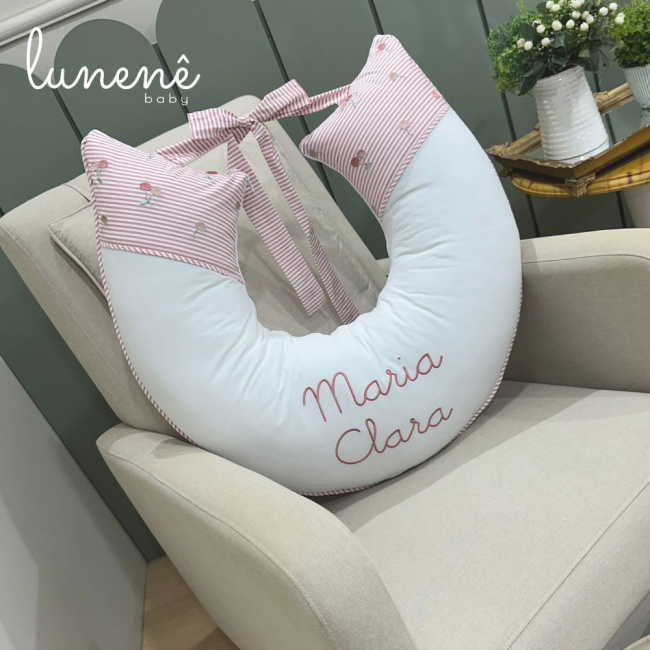 Almofada de Amamentação Cerejinha Rose 200 Fios 4568