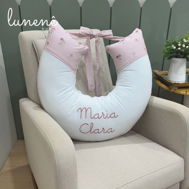 Almofada de Amamentação Cerejinha Rose 200 Fios 4568