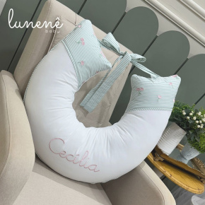 Almofada de Amamentação Cerejinha Verde 200 Fios 4574