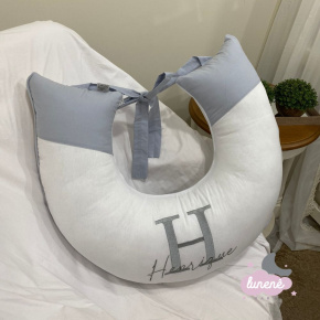 Almofada de Amamentação Personalizada Cinza Personale 140 Fios 9002