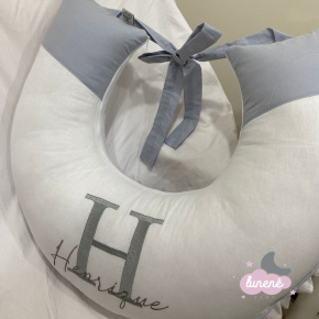 Almofada de Amamentação Personalizada Cinza Personale 140 Fios 9002