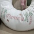 Almofada de Amamentação Floral Xadrez Daniela com Nome do Bebê