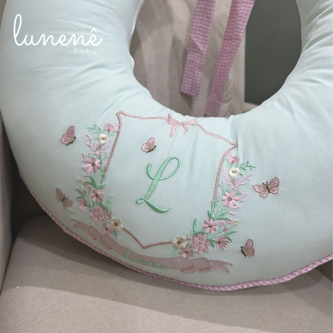 Almofada de Amamentação Jardim Encantado 200 Fios 4587