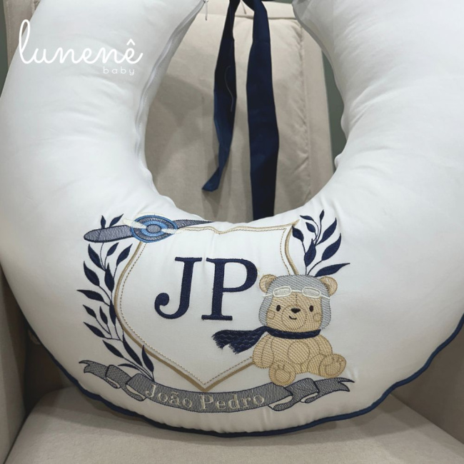 Almofada de Amamentação Personale Baby 400 Fios Ursinho Aviador 4577