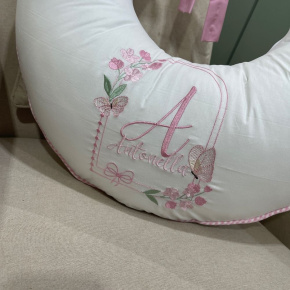 Almofada de Amamentação Personalizada Borboletas 200 Fios 4511