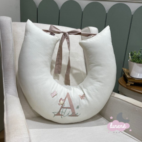 Almofada de Amamentação Personalizada Borboleta Personale Baby 140 Fios Terracota