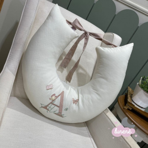 Almofada de Amamentação Personalizada Borboleta Personale Baby 140 Fios Terracota