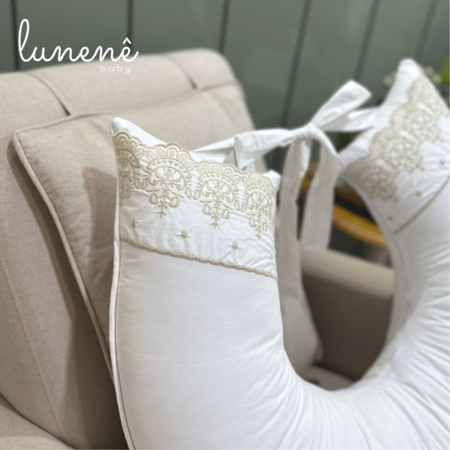 Almofada de Amamentação Personalizada Classic Caqui 200 Fios 4543