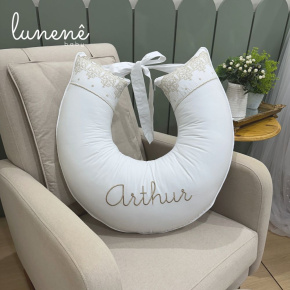 Almofada de Amamentação Personalizada Classic Caqui 200 Fios 4543