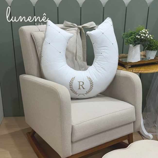 Almofada de Amamentação Personalizada Imperial Caqui 200 Fios 4548