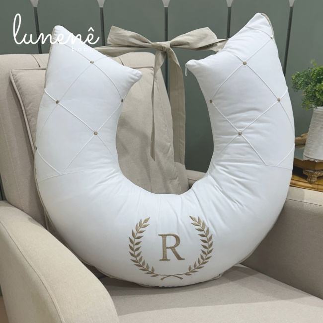 Almofada de Amamentação Personalizada Imperial Caqui 200 Fios 4548