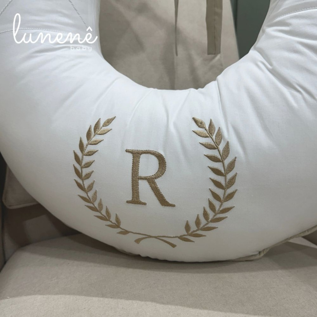 Almofada de Amamentação Personalizada Imperial Caqui 200 Fios 4548