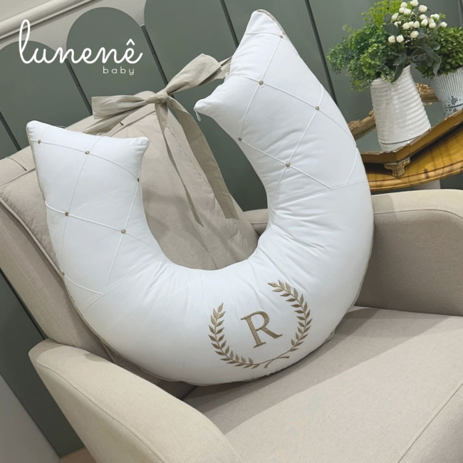 Almofada de Amamentação Personalizada Imperial Caqui 200 Fios 4548