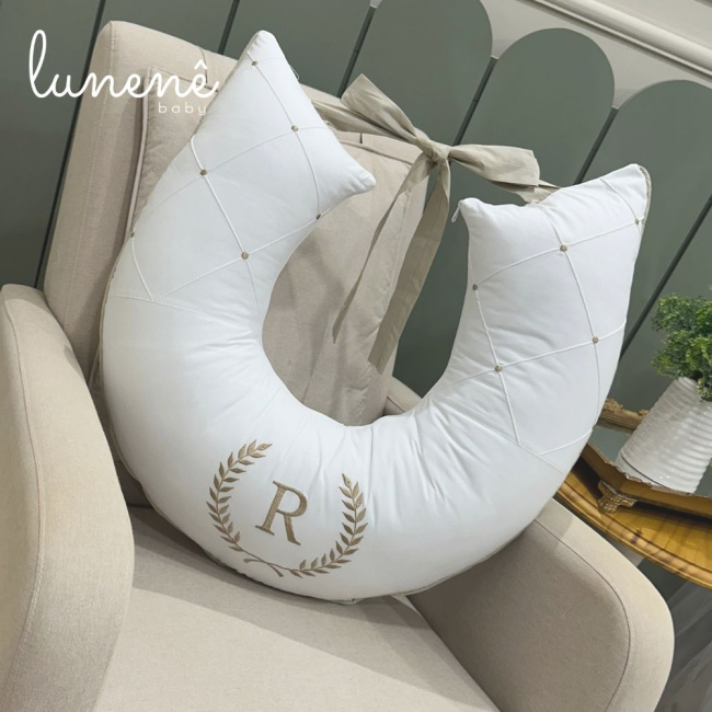 Almofada de Amamentação Personalizada Imperial Caqui 200 Fios 4548