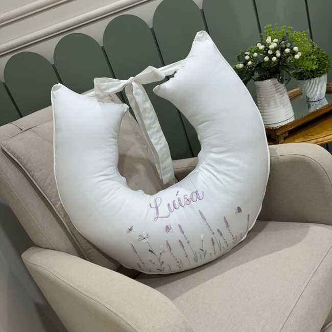 Almofada de Amamentação Personalizada Lavanda Baby 400 Fios 4499