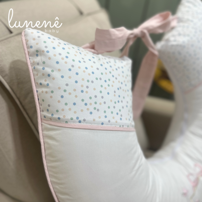 Almofada de Amamentação Poá Colorido 200 Fios 4546