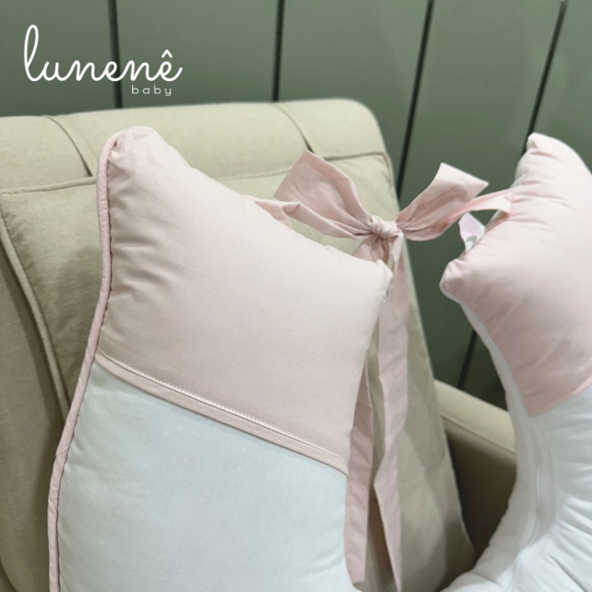 Almofada de Amamentação Trio de Bichinhos Rose 200 Fios 4451