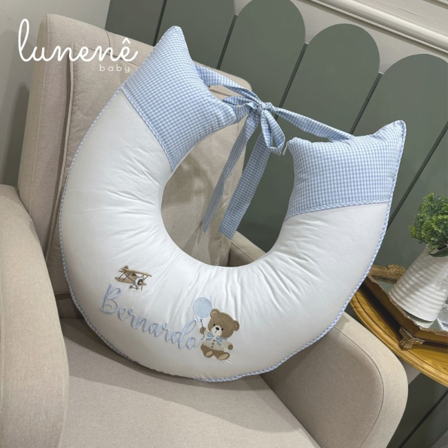 Almofada de Amamentação Ursinho Aviador 200 Fios 4563