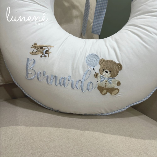 Almofada de Amamentação Ursinho Aviador 200 Fios 4563