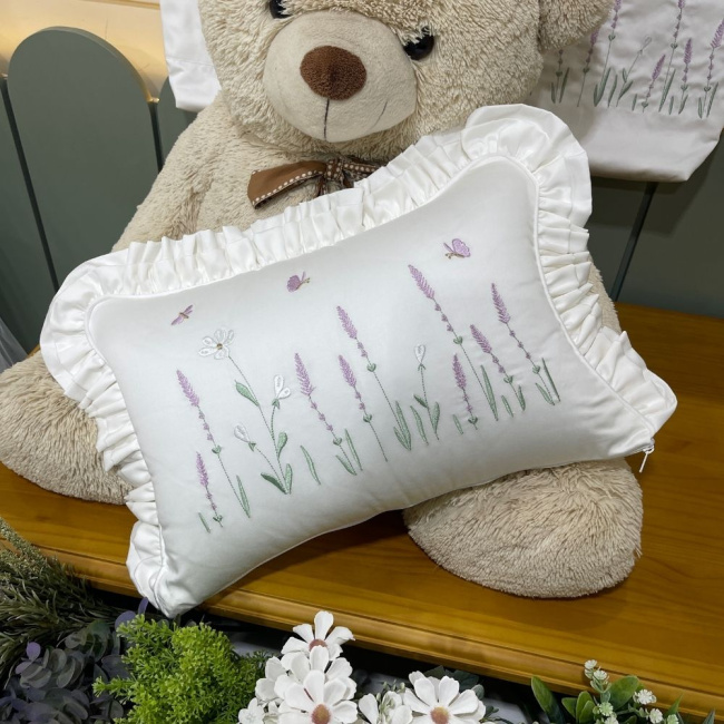 Almofada Decorativa Bordado Lavanda Baby 400 Fios 4499