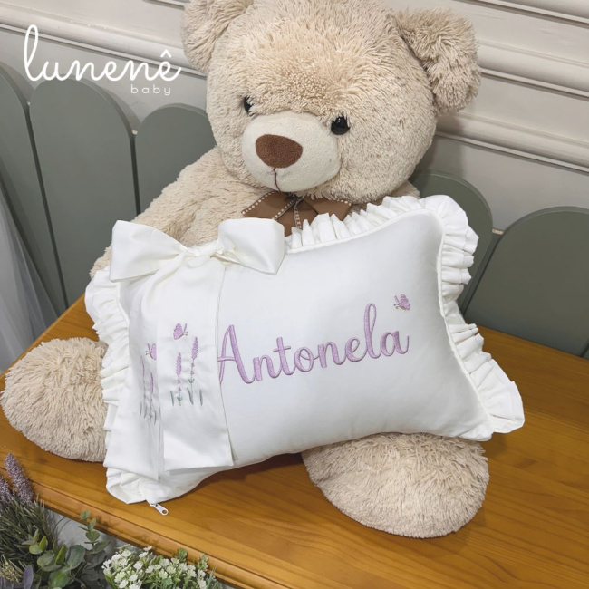 Almofada Personalizada Laço Lavanda Baby 400 Fios 4499