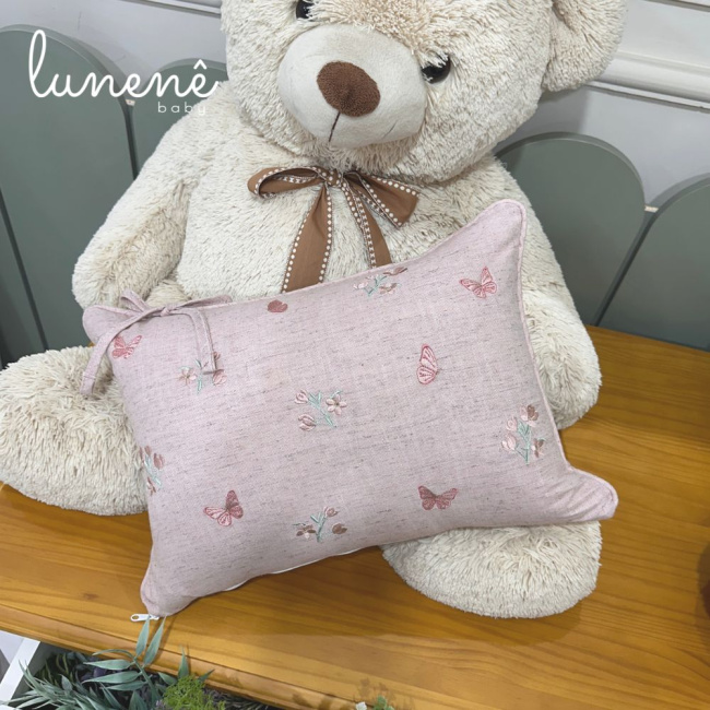 Almofada Decorativa Linho Baby Rose 200 Fios 4581