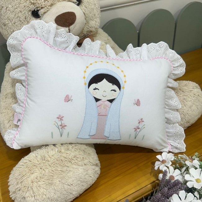 Almofada Decorativa Nossa Senhora Rainha da Paz 200 Fios 4530