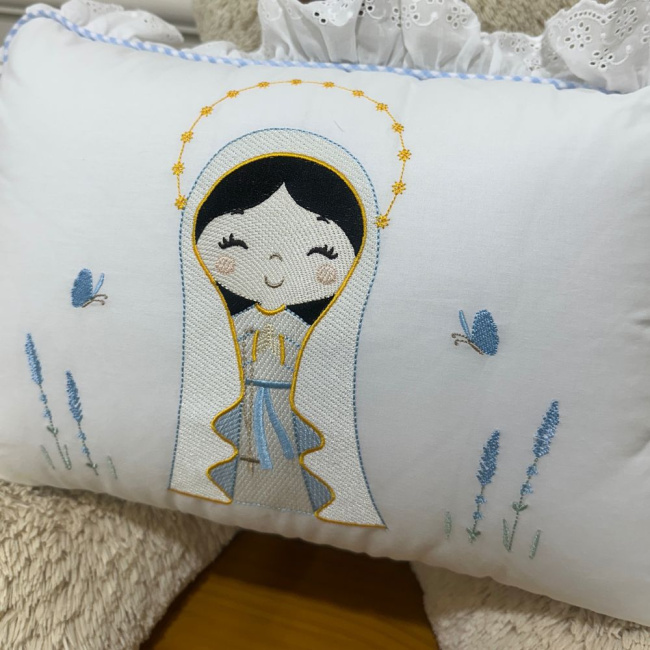 Almofada Decorativa Nossa Senhora Lurdes 200 Fios 4530