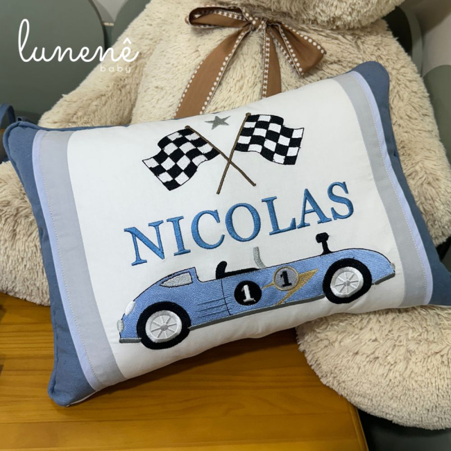 Almofada Personalizada Azul Royal 200 Fios 4636