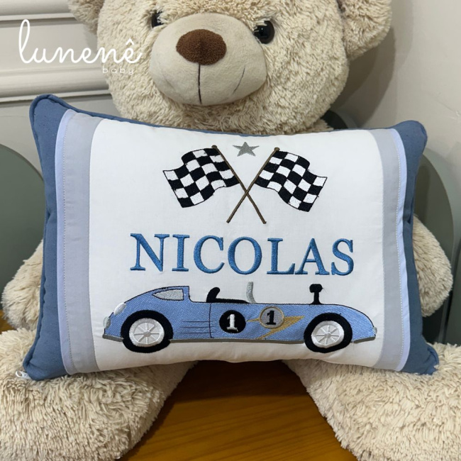 Almofada Personalizada Azul Royal 200 Fios 4636