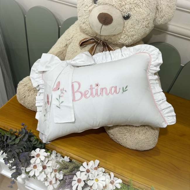 Almofada Personalizada Betina Rosê 200 Fios 4522