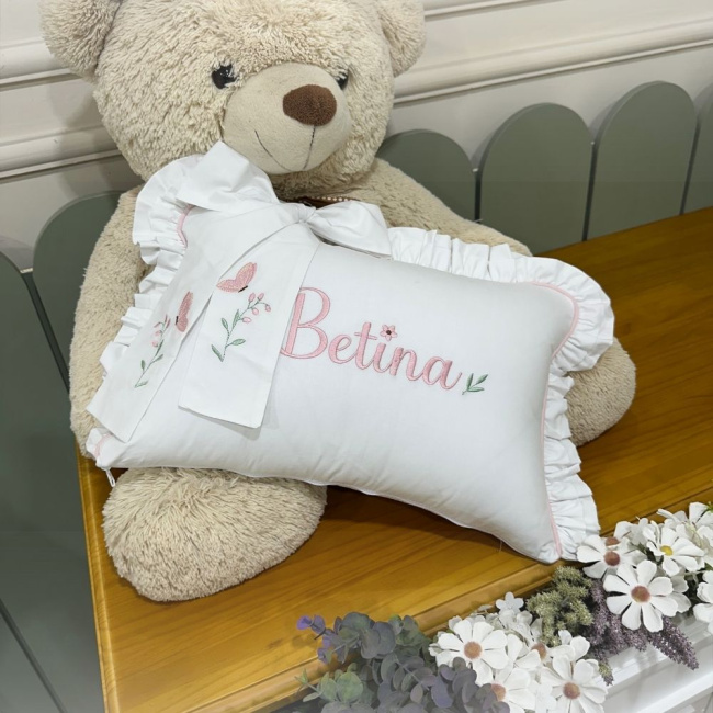 Almofada Personalizada Betina Rosê 200 Fios 4522