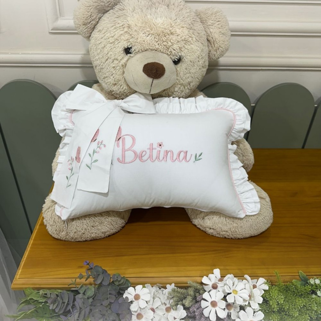 Almofada Personalizada Betina Rosê 200 Fios 4522
