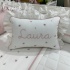 Almofada Personalizada Borboletas Rose Laura com Nome do Bebê