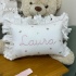 Almofada Personalizada Borboletas Rose Laura com Nome do Bebê