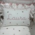 Almofada Personalizada Borboletas Rose Laura com Nome do Bebê