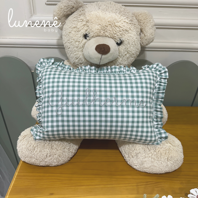 Almofada Personalizada Cavalinho Xadrez Verde