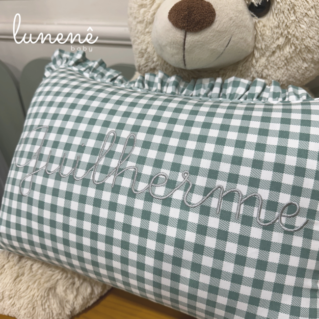 Almofada Personalizada Cavalinho Xadrez Verde