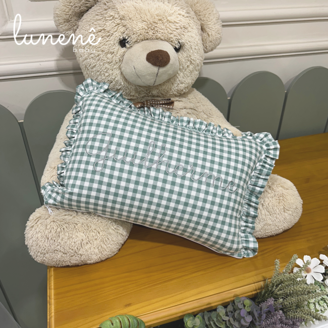 Almofada Personalizada Cavalinho Xadrez Verde