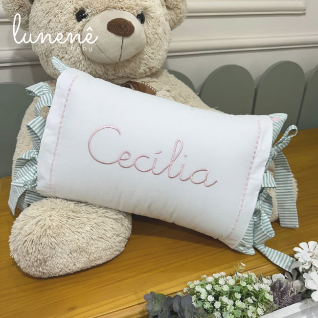 Almofada Personalizada Cerejinha Verde 200 Fios 4574