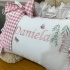 Almofada Personalizada Floral Xadrez Daniela com Nome do Bebê