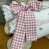 Almofada Personalizada Floral Xadrez Daniela com Nome do Bebê