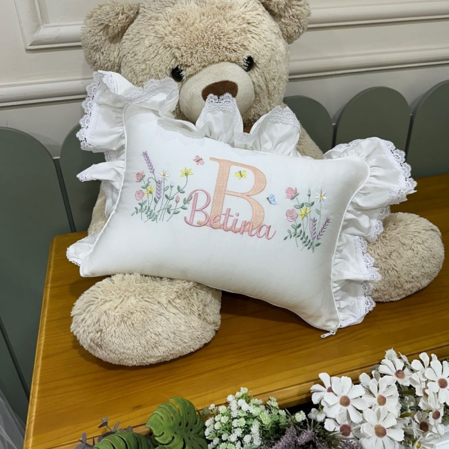 Almofada Personalizada Flores Rose 400 Fios 4517