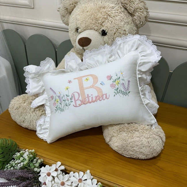 Almofada Personalizada Flores Rose 400 Fios 4517